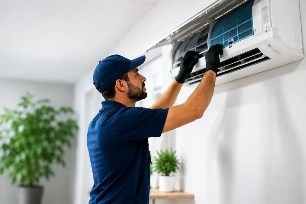 TotalFix technician conducting electrical repairs