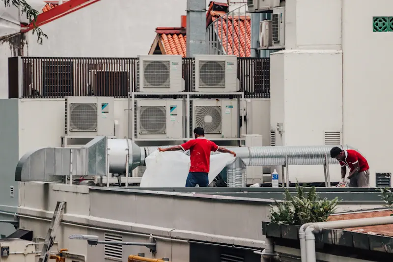 TotalFix technician maintaining a small home appliance